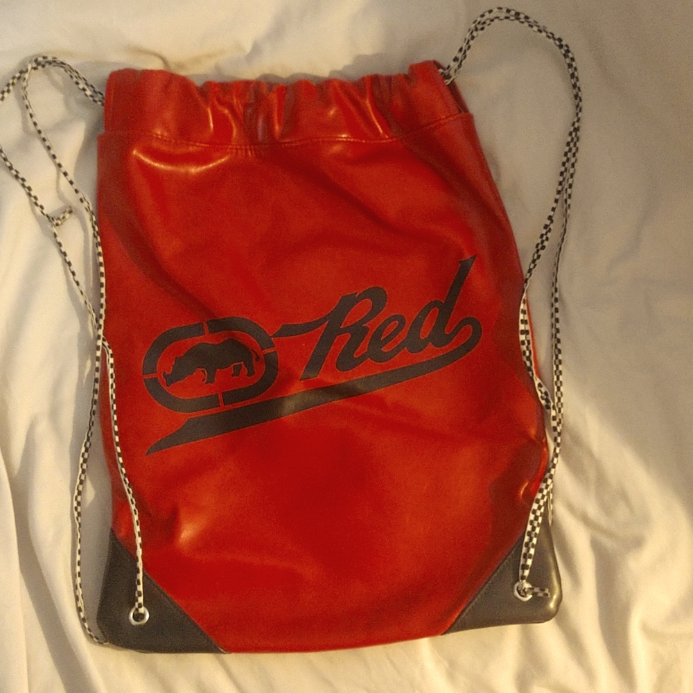Ecko Red faux leather backpack